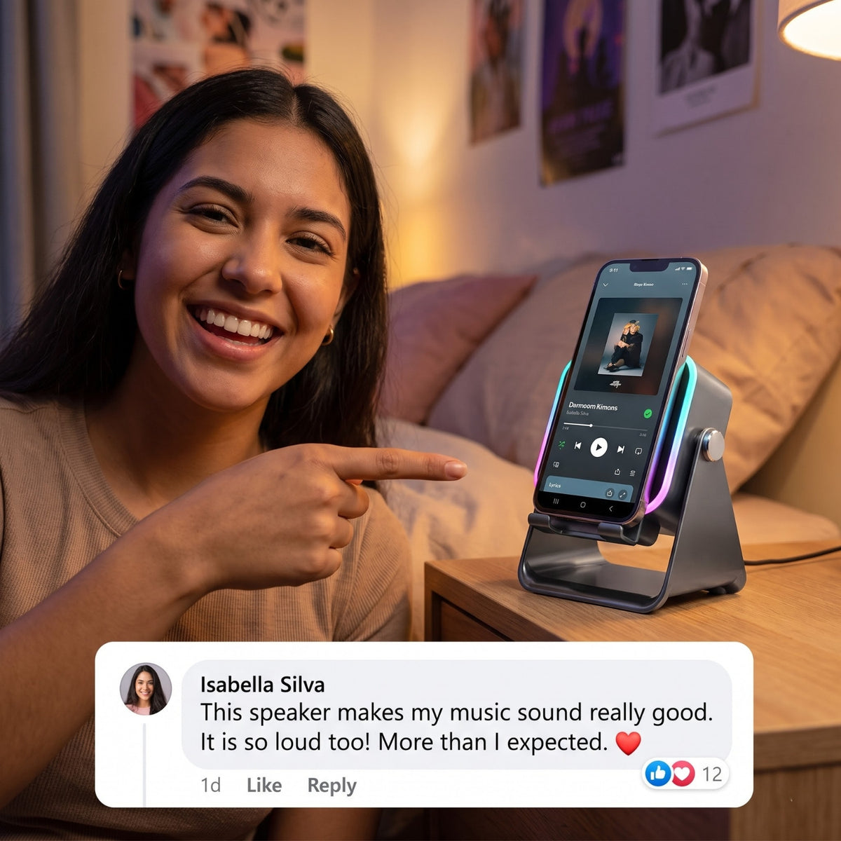 AuraDock™ - 5-in-1 Foldable Bluetooth Speaker & Phone Stand