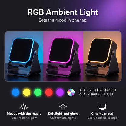 AuraDock™ - 5-in-1 Foldable Bluetooth Speaker & Phone Stand